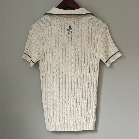 Cream Cable Knit Polo Top - Picture 4 of 4